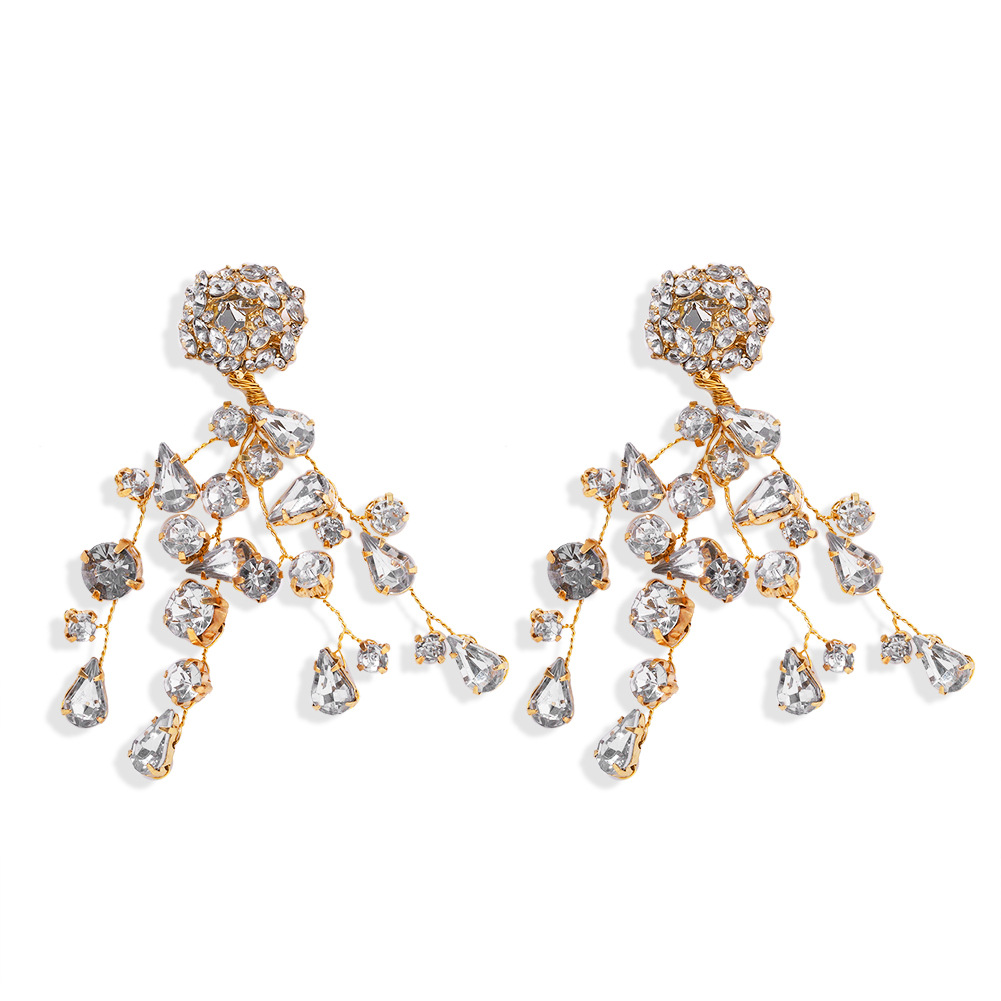 New Fashion Shiny Diamond Branch Earrings For Women Wholesale display picture 8