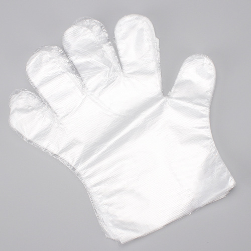 Disposable gloves wholesale removable white transparent QS certified health and hygiene food grade PE plastic gloves