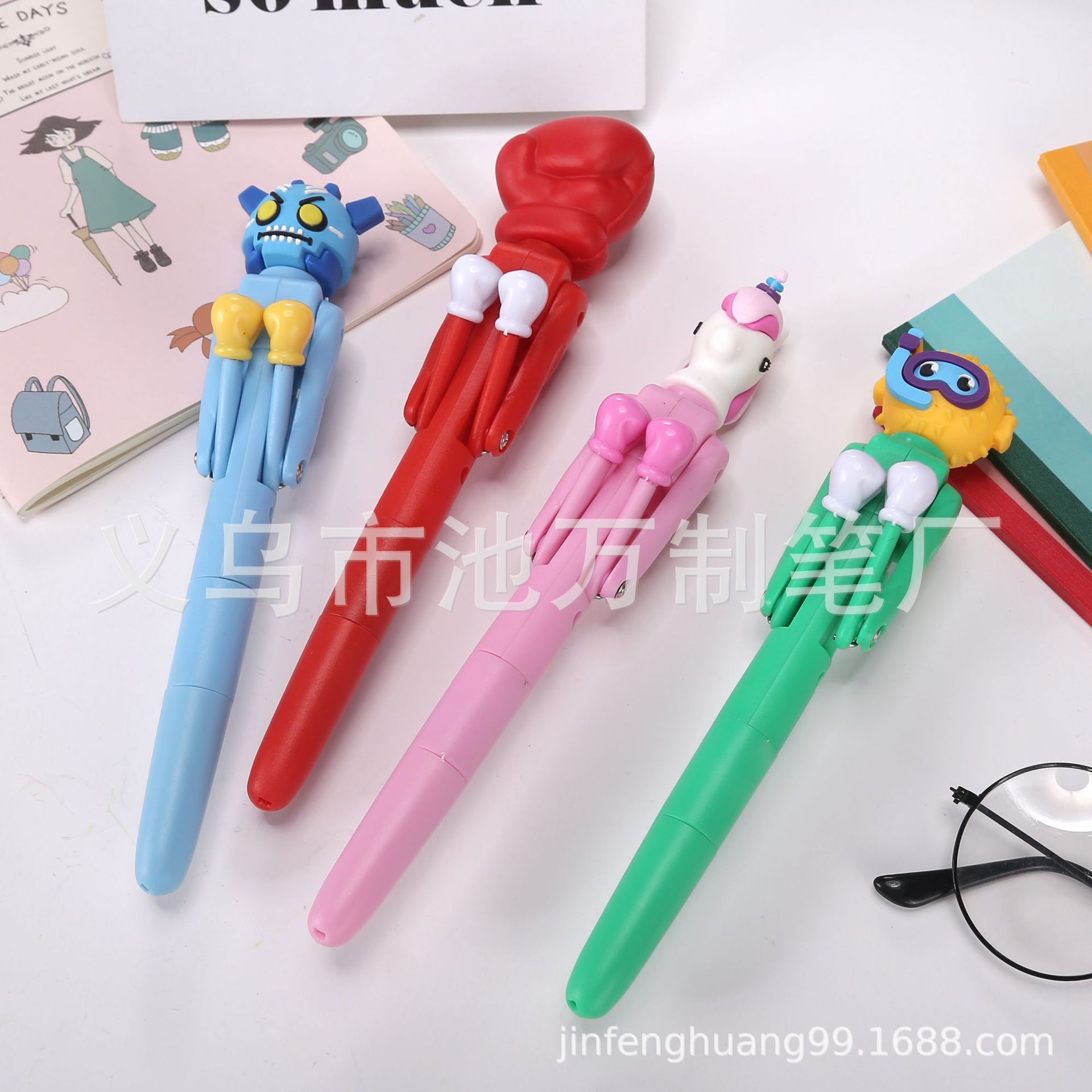 Cartoon boxing ballpoint pen PVC