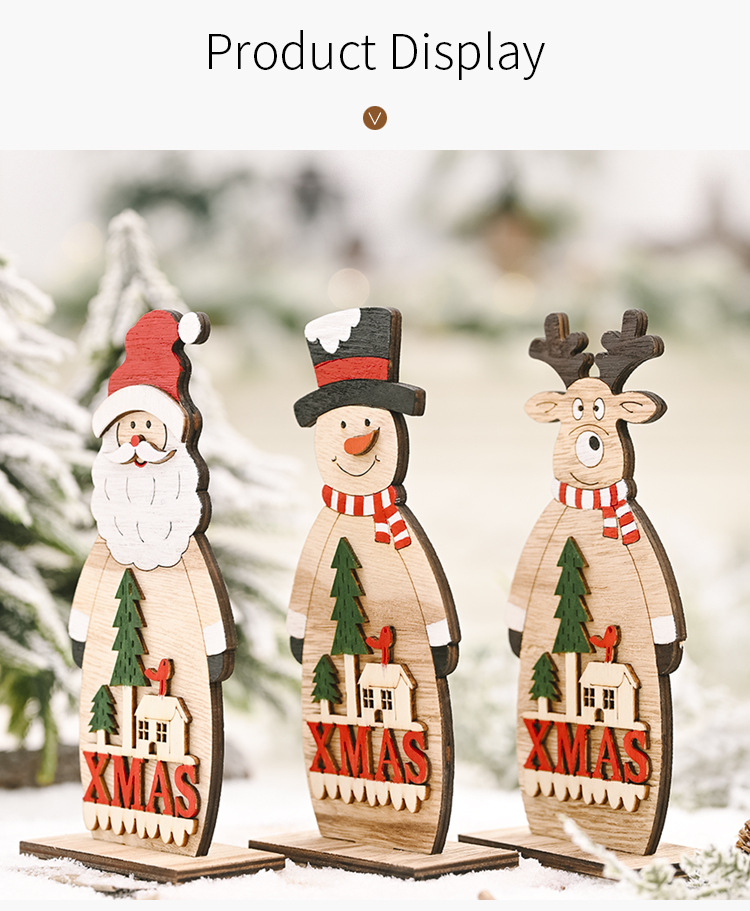 Festive Supplies Christmas  Wooden Ornaments display picture 10