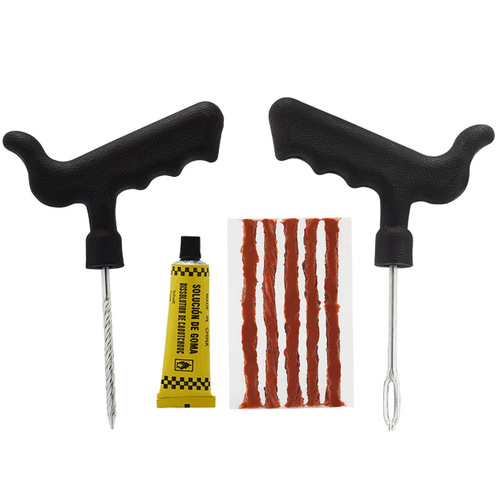 Bicycle tire repair tool set vacuum tire motorcycle electric vehicle repair emergency rubber strip quick tire repair accessories