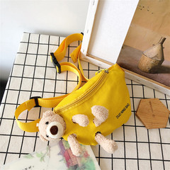 2020 New Bear Canvas Bag for Women, Trendy and Cute Student Crossbody Bag, Instagram Influencer Style, Shoulder and Hip Bag