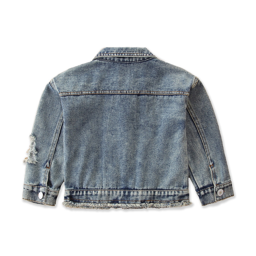Girls Denim Jacket With Sequins For Autumn And Spring Style_voghion.com