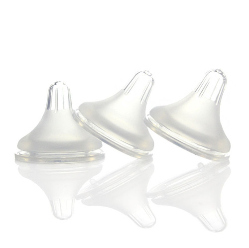 Wide diameter bottle nipple, wide diameter frosted nipple, baby super soft frosted silicone nipple