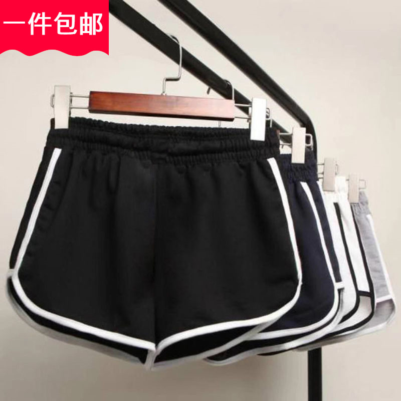 Korean Style Loose High Waist Sports Shorts Women's Yoga Running Casual Home Pajama Pants Wide Leg Pants Hot Pants Beach Pants Summer