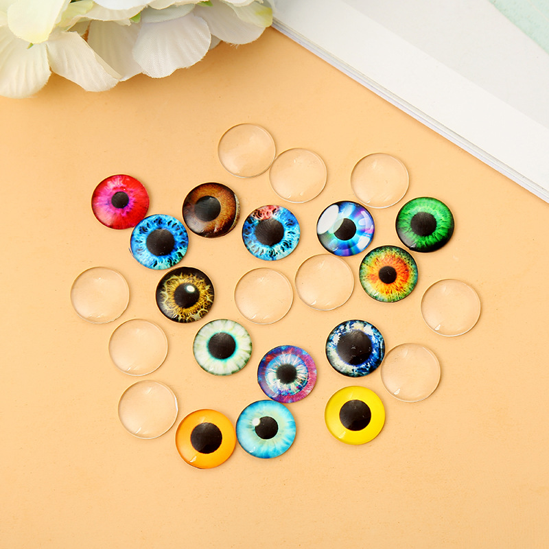 Bricolaje tiempo joya Blythe ultra-delgada 14mm muñeca ojo parche de vidrio