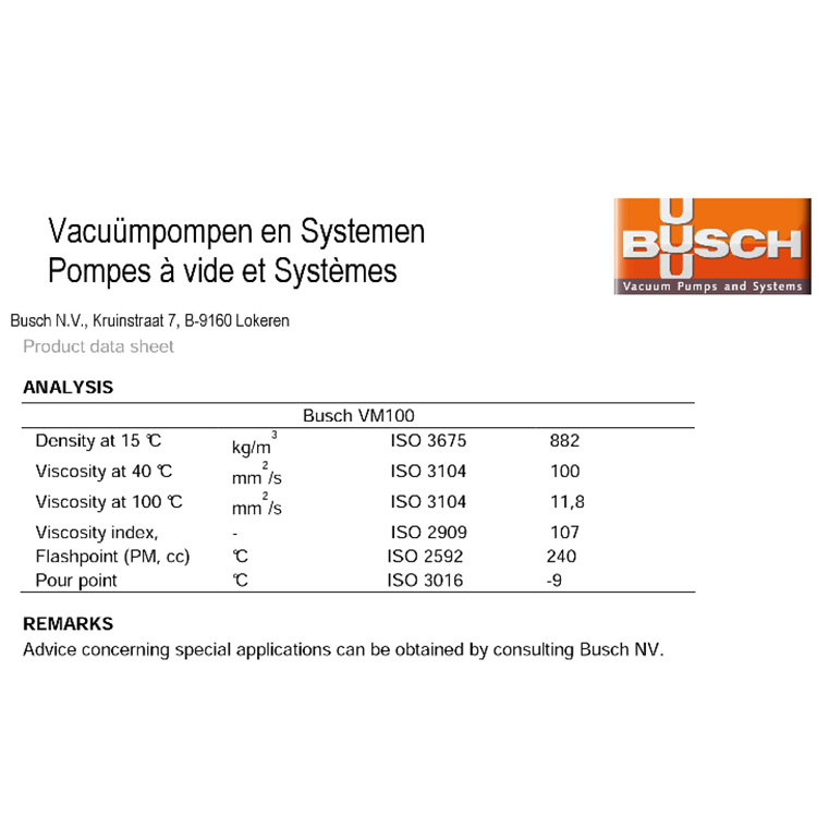 普旭VM 100油资料
