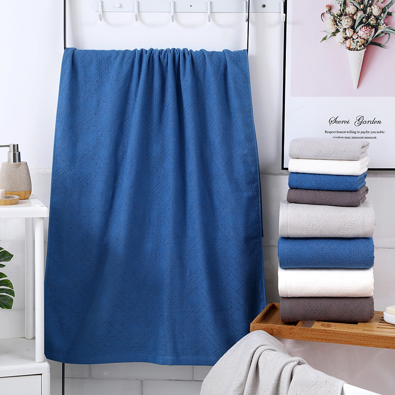 Fabric bath towel household cotton absorbent bath towel towel adult bath 140*70 thick double-layer gift custom LOGO Fabric bath towel household cotton absorbent bath towel towel adult bath 140*70 thick double-layer gift custom LOGO