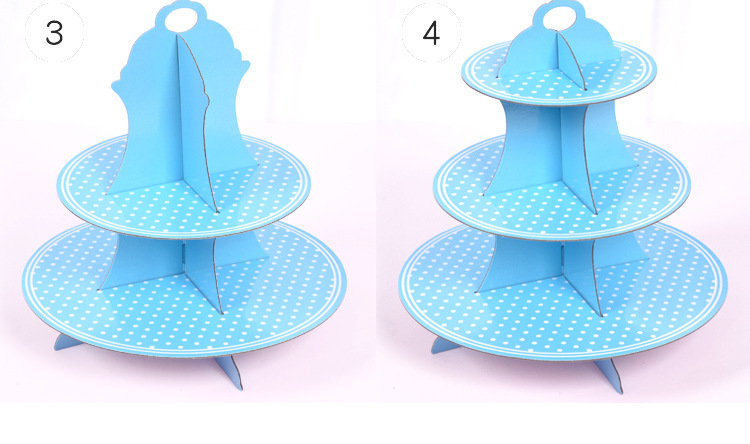 节日用品厂家批发一次性三层纸质圆点蛋糕架生日派对装扮用品甜品蛋糕装饰详情12