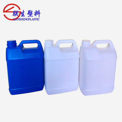 5升罐五公升化工桶5L塑料桶帶刻度塑料方扁桶5kg耐酸堿香精消毒瓶