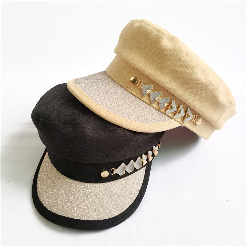 جديد الصيف الكورية البرية الشتاء بطة اللسان قبعة قبعة مثمنة قبعة للنساء display picture 7