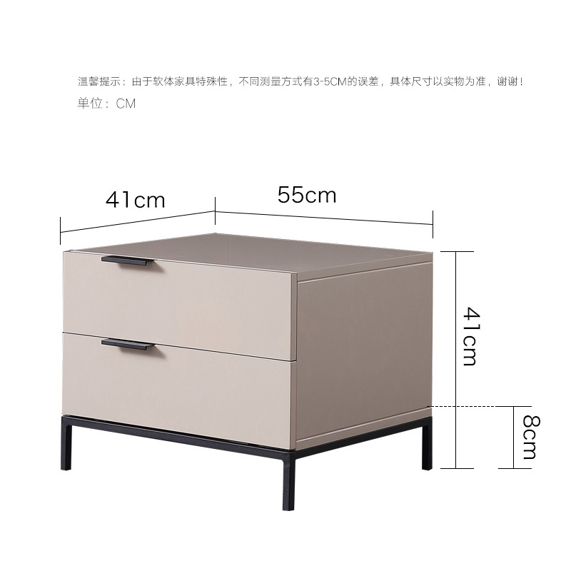 Mueble de almacenamiento minimalista italiano de hierro forjado, organizador de cabecera, mini mueble nórdico creativo, mesita de noche con cerradura y superficie de pizarra