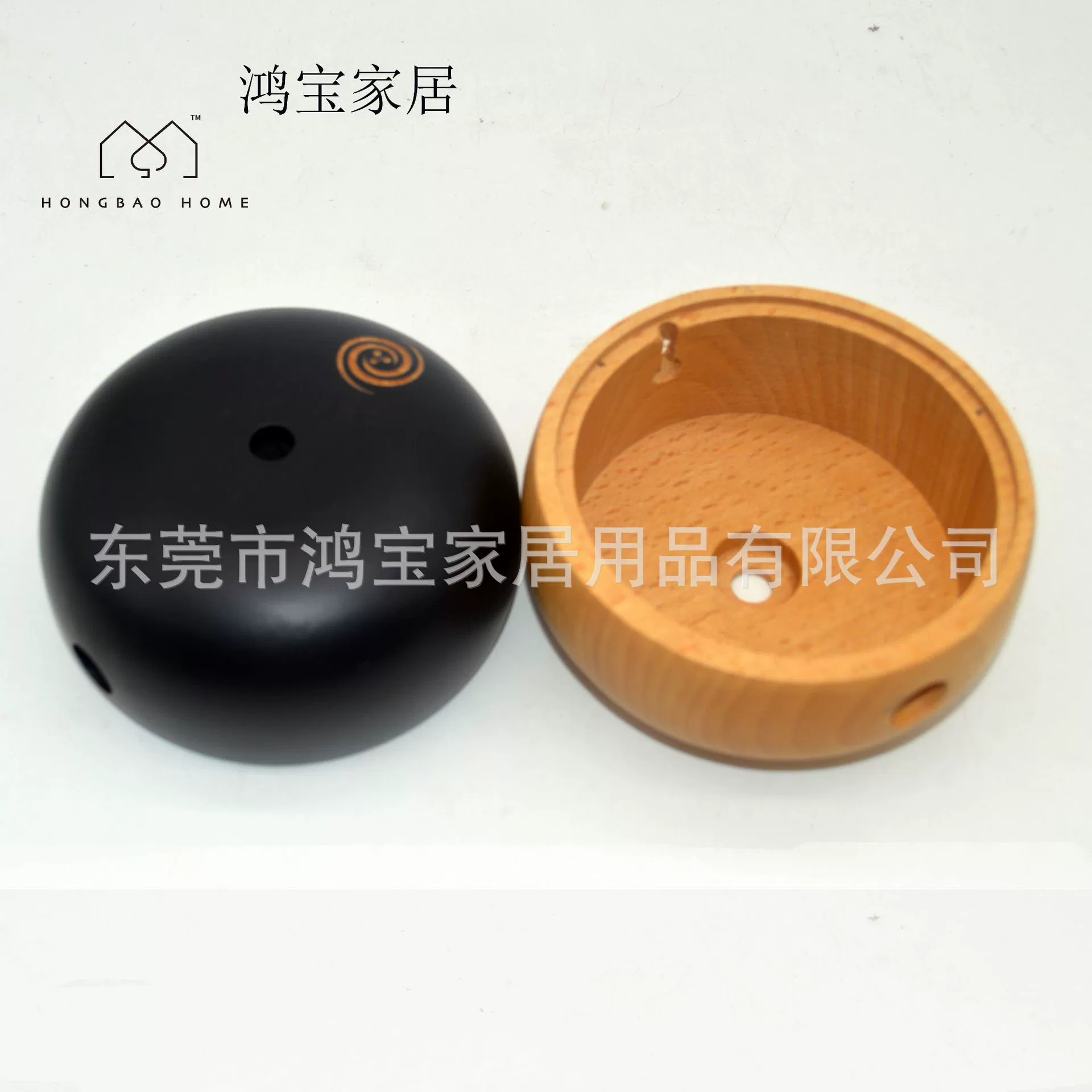 Wooden lampshade from natural wood, table lamp, wooden base, LED night light