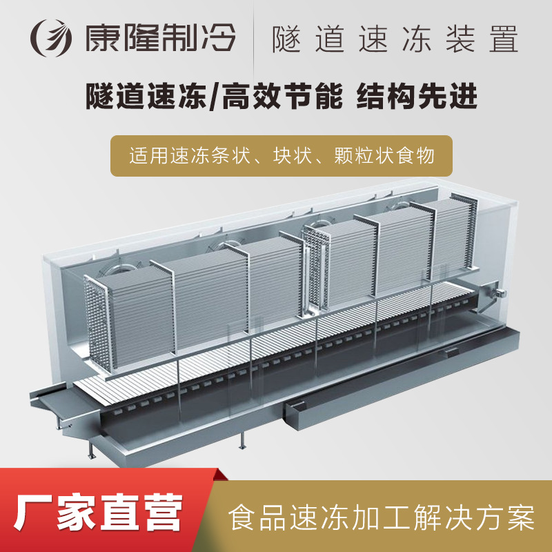 速冻柜 超低温急冻设备果蔬单冻机 隧道式速冻机