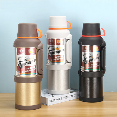 4L保温壶户外304不锈钢超大容量运动水壶家用车载冷热水瓶定制