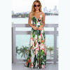 Bohemian floral suspender dress