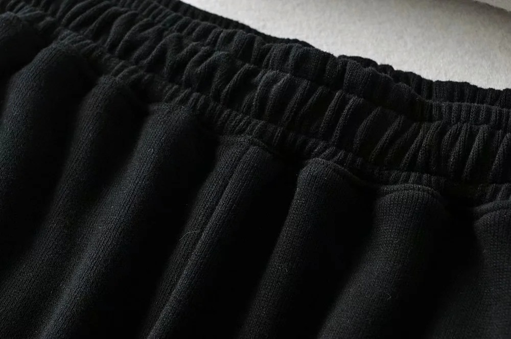 Elastic High Waist Solid Color Sweatpants NSZQW115392