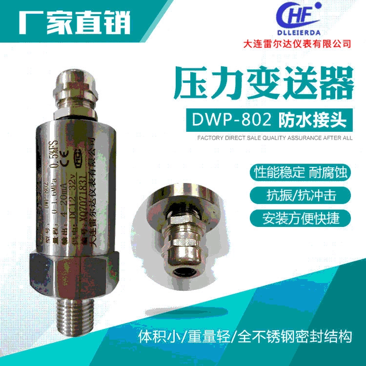 Realda stainless steel pressure transmitter DWP-802 waterproof small pressure sensor