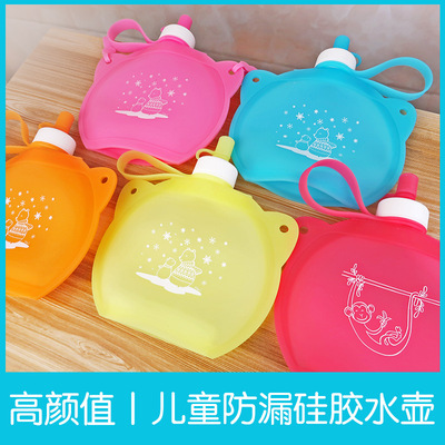 香港Galaxybaby兒童水杯矽膠水壺寶寶學飲水杯抗菌易清洗2歲以上