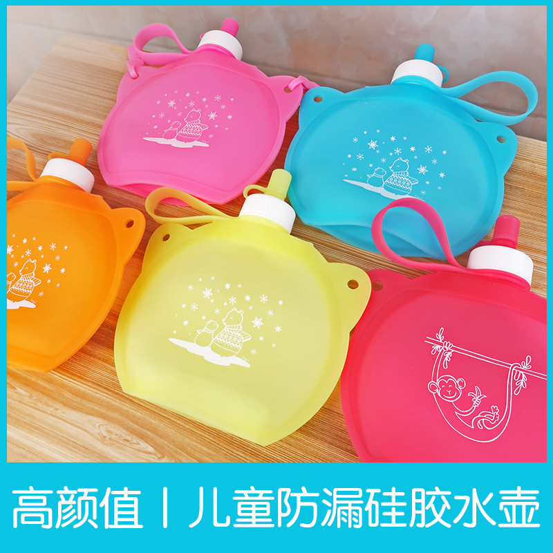 香港Galaxybaby兒童水杯矽膠水壺寶寶學飲水杯抗菌易清洗2歲以上