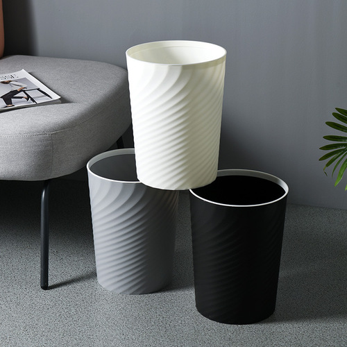 Trash can with lid for home modern minimalist bathroom living room bedroom creative Nordic style swing lid trash can