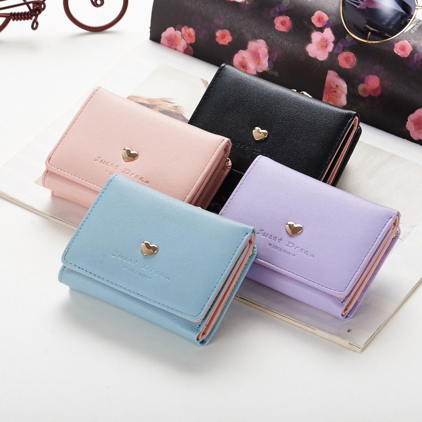 Manufactor goods in stock wholesale 2021 Cross border Best Sellers lady Purse Korean Edition PU Like a breath of fresh air love student coin purse