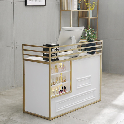 Iron workshop Northern Europe Iron art Manicure shop Cashier counter Simplicity modern Salon Bar counter The reception desk