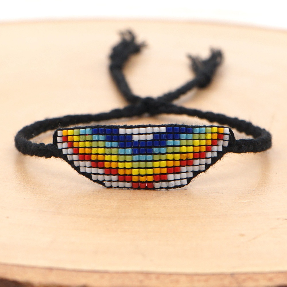 Korean  Miyuki Rice Beads Woven Colorful Hand-beaded Bohemian  Bracelet display picture 5