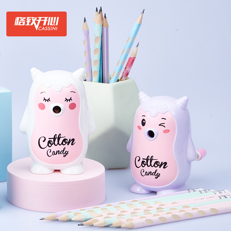 7791 dulce bebé Sacapuntas de lápiz de dibujos animados lindo creativo sacapuntas estudiante de mano de arranque automático sacapuntas
