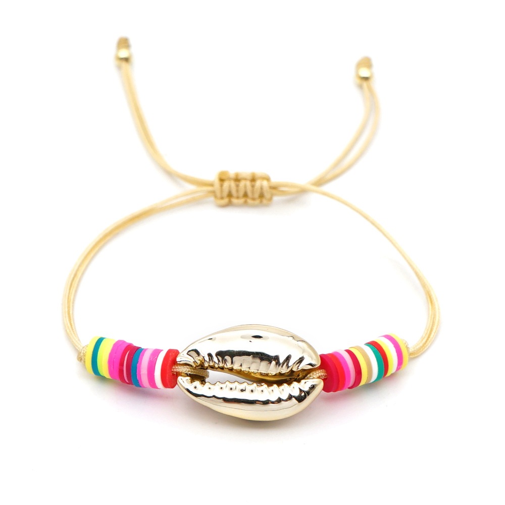 Bracelets Classification Anniversary, Business, Travel Occasion Fashion Natural Shell Soft  Contrast Color Handmade Bracelet