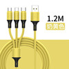 Hot -selling liquid soft glue 1 drag three is suitable for Android multi -function three -in -one three -headed three -headed fast charge data cable