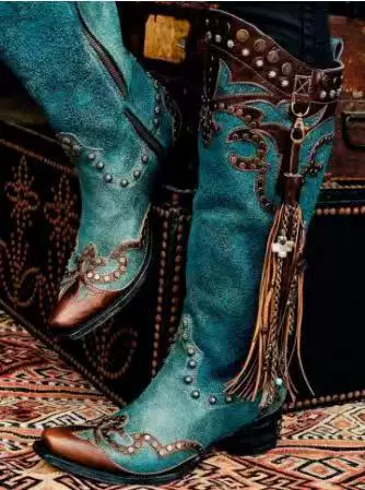 Ethnic high boots, 2020, ethnic style, plus size, wish