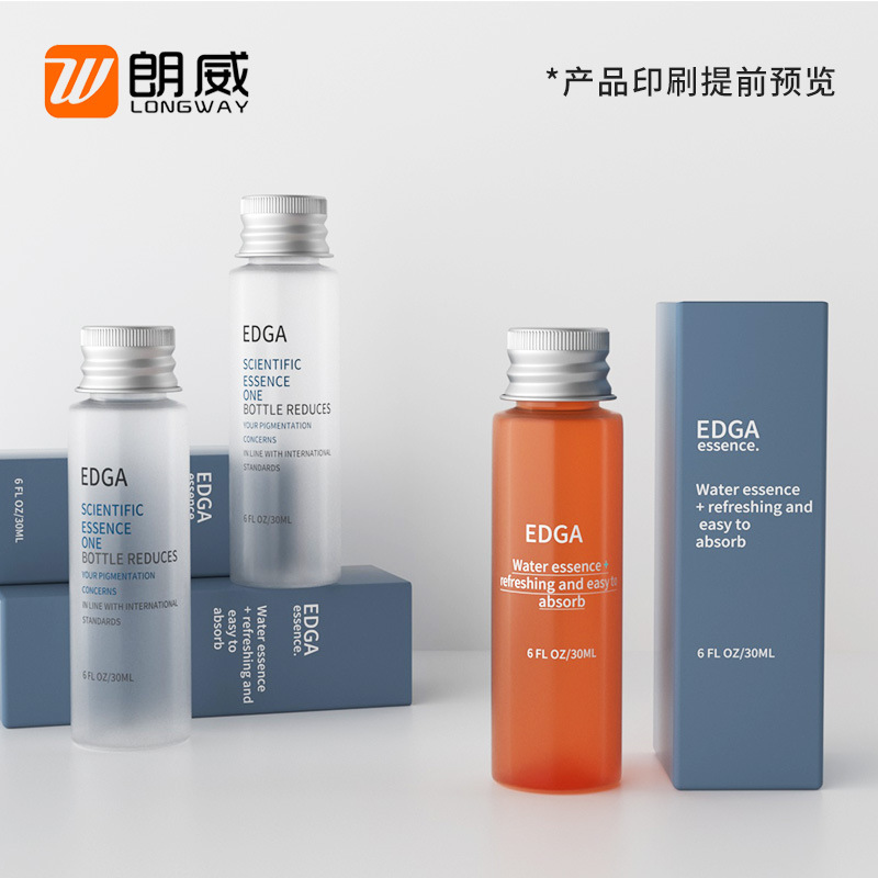 30ml botella de tapa de aluminio de hombro plano botella de loción botella de plástico para mascotas botella de medicina cosmética sub-botella palillos botella de tapa de aluminio