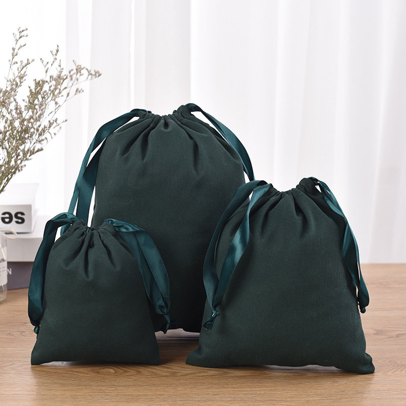 厂家批发收纳束口抽绳袋 手提棉麻布束口袋 防尘首饰包装棉麻布袋