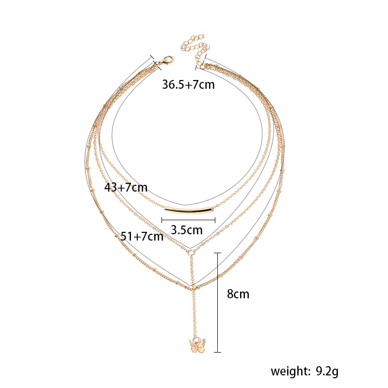 Multi-layer  Fashion Tassel  Necklace display picture 1