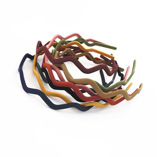 Little fairy wavy headband 2 yuan store supply Yiwu small commodity basic hair accessories Morandi color headband