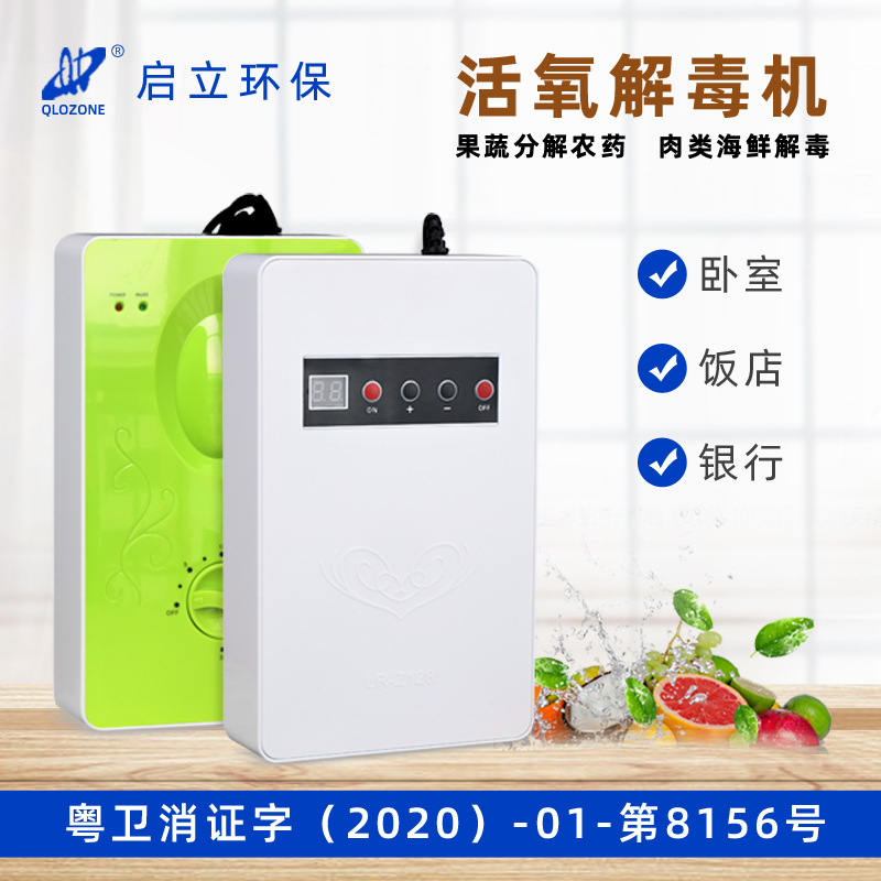 500mg果蔬清洗机小型活氧解毒机 除甲醛无异味杀菌卧室客厅消毒机