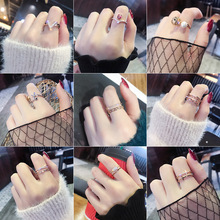 韓版新款創意飾品精致微鑲幸運鋯石戒指 指環食指戒女廠家直銷