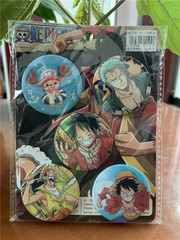 Pirate Wreath Badge, Metal Tinplate Badge, 45mm Diameter, Set of 5, Student-Worn Commemorative Badges