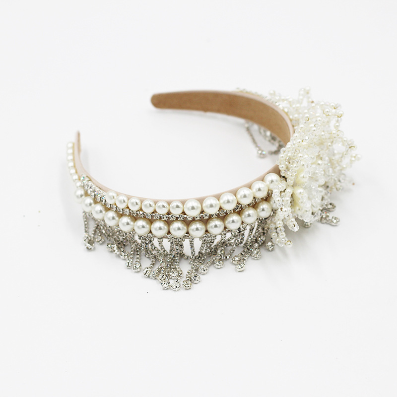 New Baroque  Rhinestone Pearl Headband display picture 4