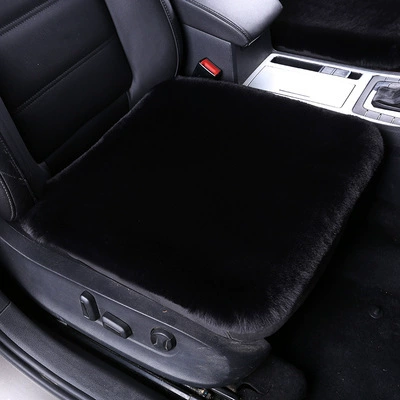 Wool pad Three-Piece Set Seat Cushion Chair Cushion - black-single-pad
