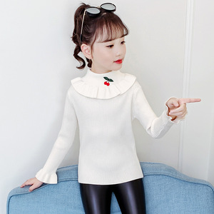儿童毛衣女童洋气秋冬打底衫2020新款韩版中大童时髦半高领针织衫