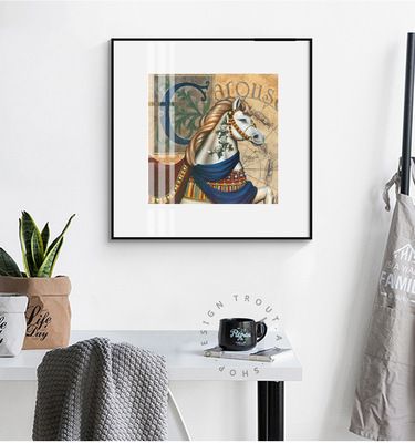 Northern Europe Simplicity fashion Decorative painting bedroom Entrance Corridor Porcelain murals modern sofa Background wall Fine horse Hanging picture