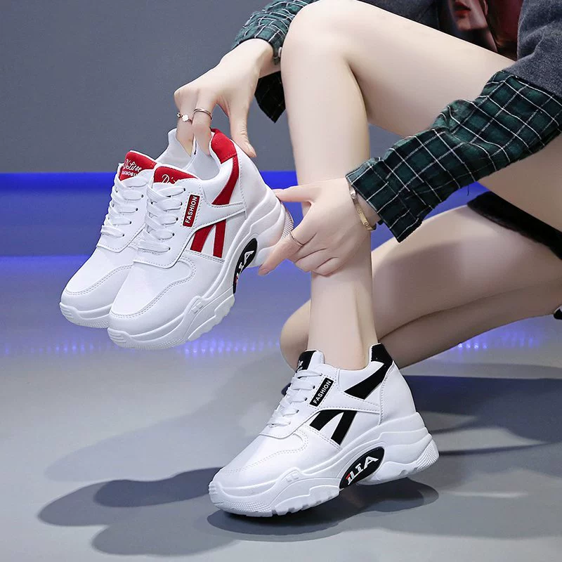 Demi-season mesh high shoes platform for leisure, 2020, internet celebrity