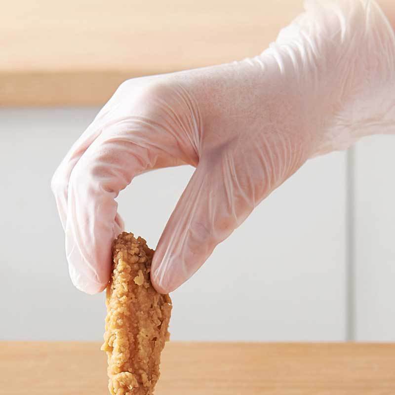 一次性透明PVC手套食品加工家用美容清洁劳保防护手套