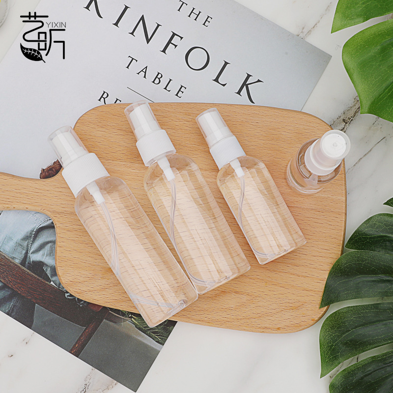 厂家现货100ml消毒液喷雾瓶 84消毒液分装瓶75%酒精喷瓶小喷壶|ru