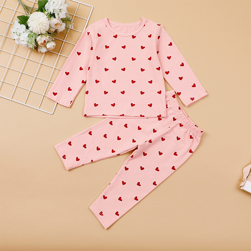 New Children's Casual Home Clothes Two-piece Kid Cartoon Printing Suit display picture 8