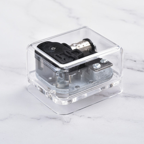 Acrylic Music Box Square Keywind Eight-Tone Music Box Furniture Decor Creative Gift Souvenir Harry Potter