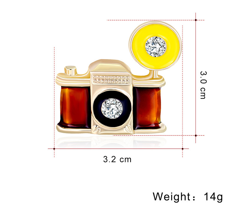 Retro Camera Alloy Brooch display picture 1