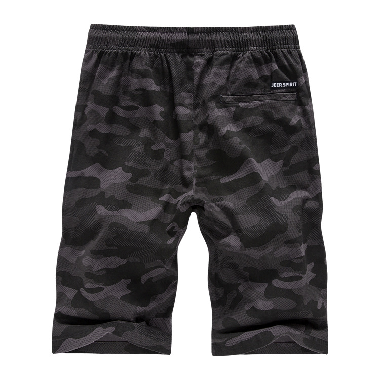 Nuevos pantalones cortos casuales de camuflaje transfronterizo para hombres de verano de algodón versátil pantalones sueltos recortados 1718